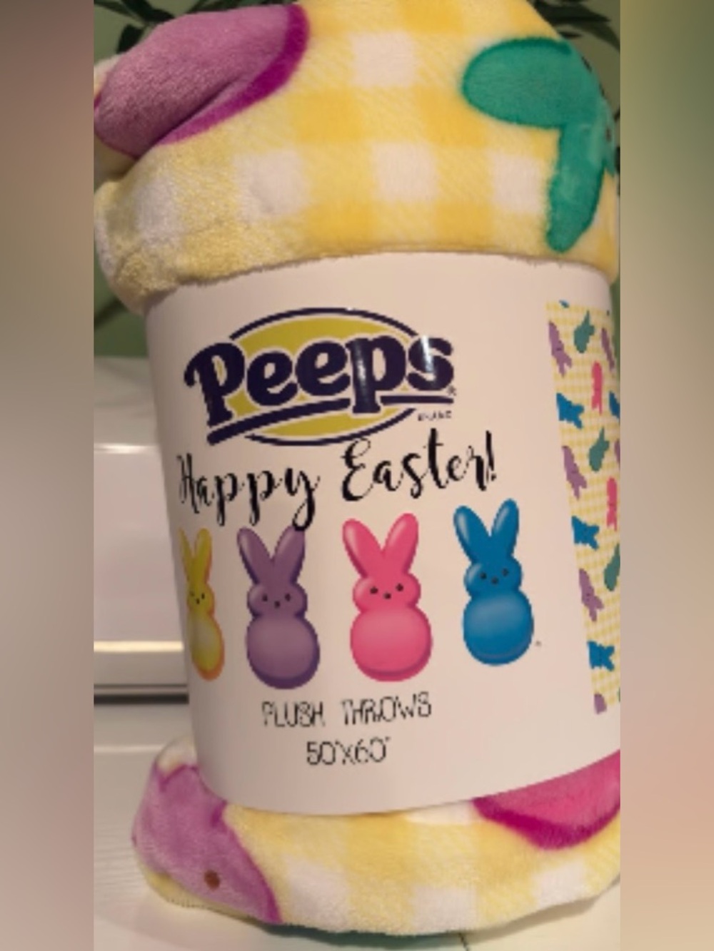 Peeps Plush Easter Throw 50” x 60”